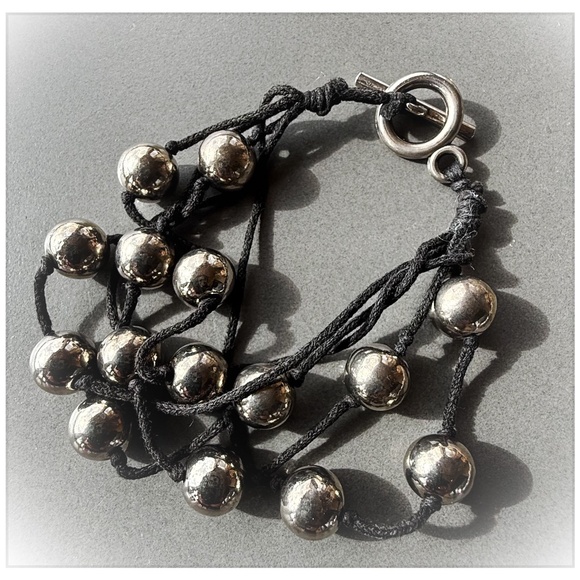 Sterling Silver Beaded Bracelet - Picture 2 of 3